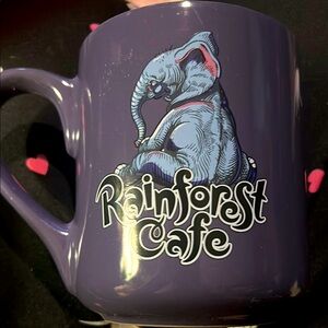 Vintage Rainforest Cafe Purple Elephant Mug